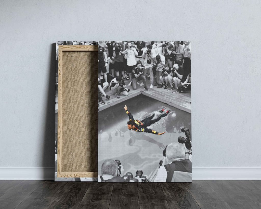 Daniel Ricciardo Poster Print - Red Bull Canvas wall art - Monaco GP Pool Jump Poster - Formula 1 F1 Wall Art - Image 3