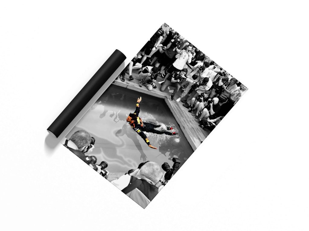 Daniel Ricciardo Poster Print - Red Bull Canvas wall art - Monaco GP Pool Jump Poster - Formula 1 F1 Wall Art - Image 5