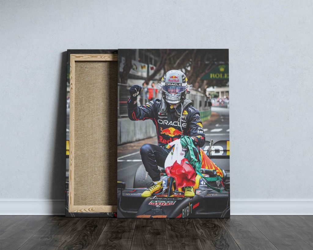 Checo Perez poster, Sergio Perez poster, Red Bull F1 Racing Formula 1 Monaco GP Win Canvas Wall Art - Image 8