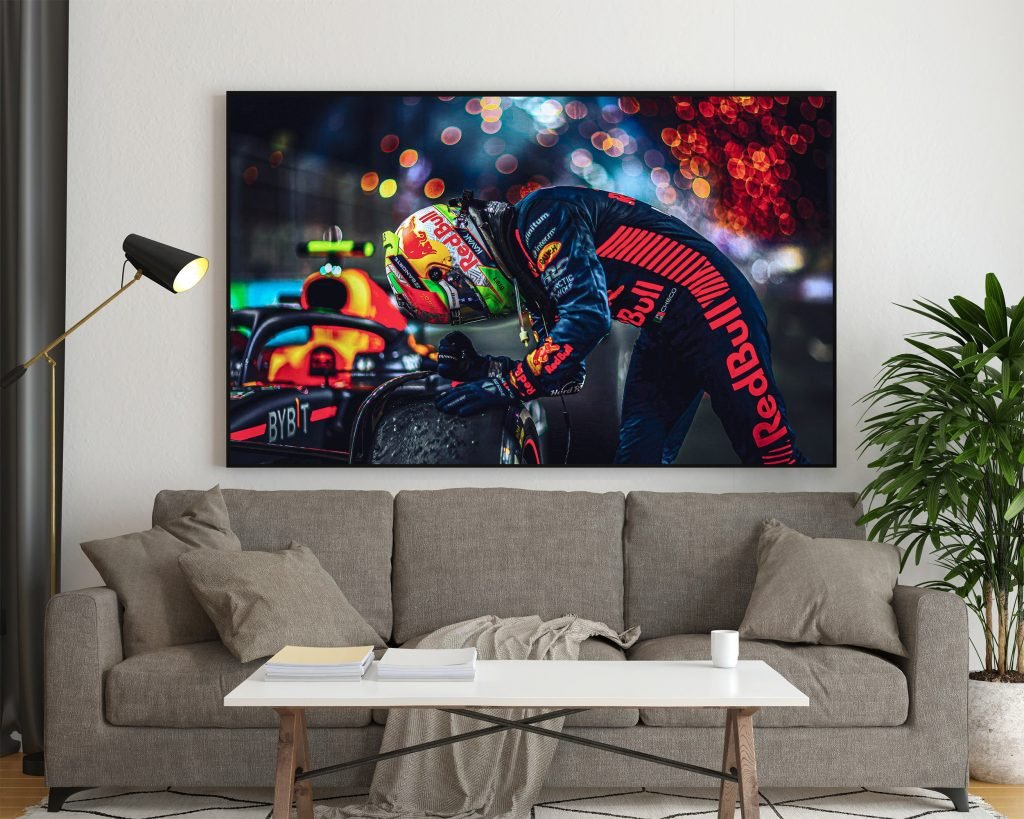 Checo Perez poster, Sergio Perez poster, Formula 1 Canvas Wall Art, Red Bull Racing F1 Poster Print, Sports poster - Image 4