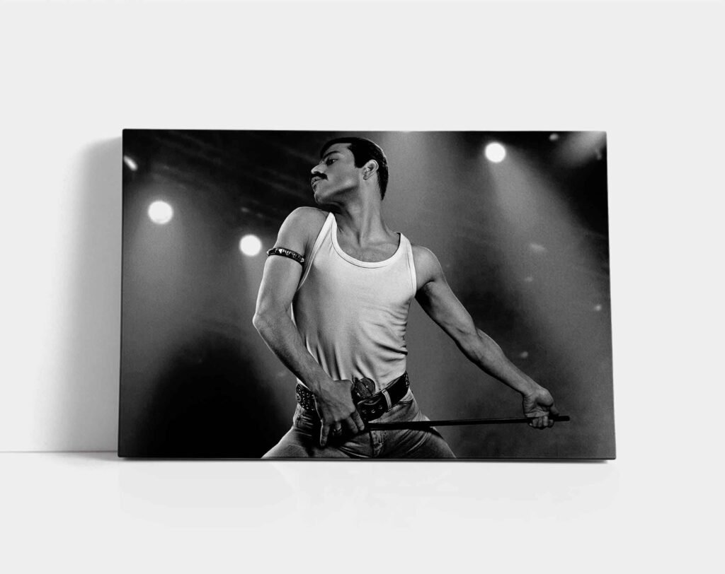 Queen poster, Rami Malen as Freddie Mercury poster, Queen Band Music Canvas wall art print, Bohemian Rhapsody - Image 4