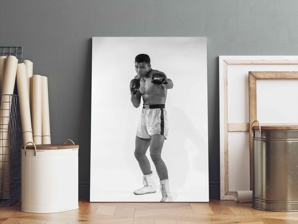 Muhammad Ali Poster, boxing Legend photoshoot canvas Wall art print, iconic sports poster - Image 5