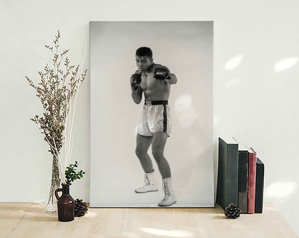 Muhammad Ali Poster, boxing Legend photoshoot canvas Wall art print, iconic sports poster - Image 6