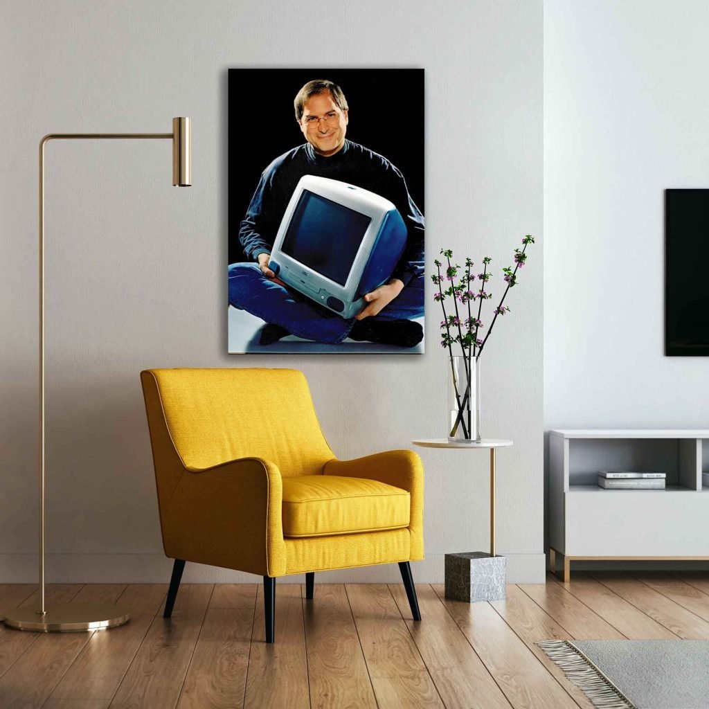 Steve Jobs poster, Think Different Apple Canvas Wall art print, Time Magazine photo - Image 6