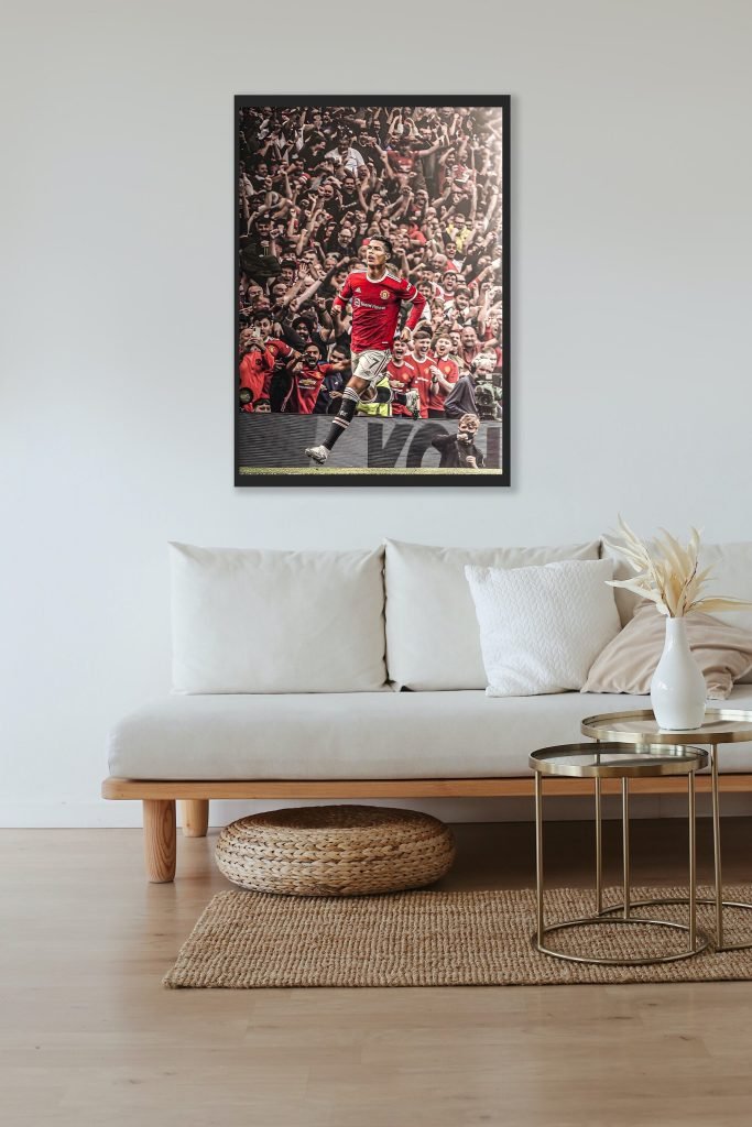 Cristiano Ronaldo Poster, Football print, Manchester United Canvas Wall art, Sports poster - Image 3