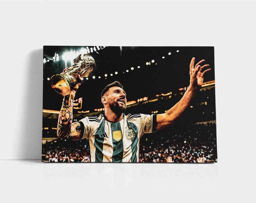 Lionel Messi poster, Argentina 2022 Football World Cup champion Canvas Wall Art print, Soccer Sports poster - Image 7