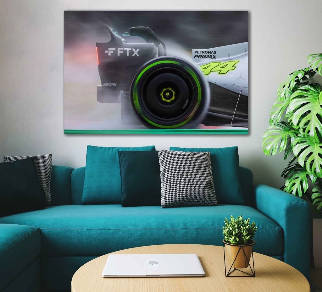 Lewis Hamilton Poster, Formula 1 canvas wall art, Mercedes 2022 Formula 1, Sports poster - Image 3