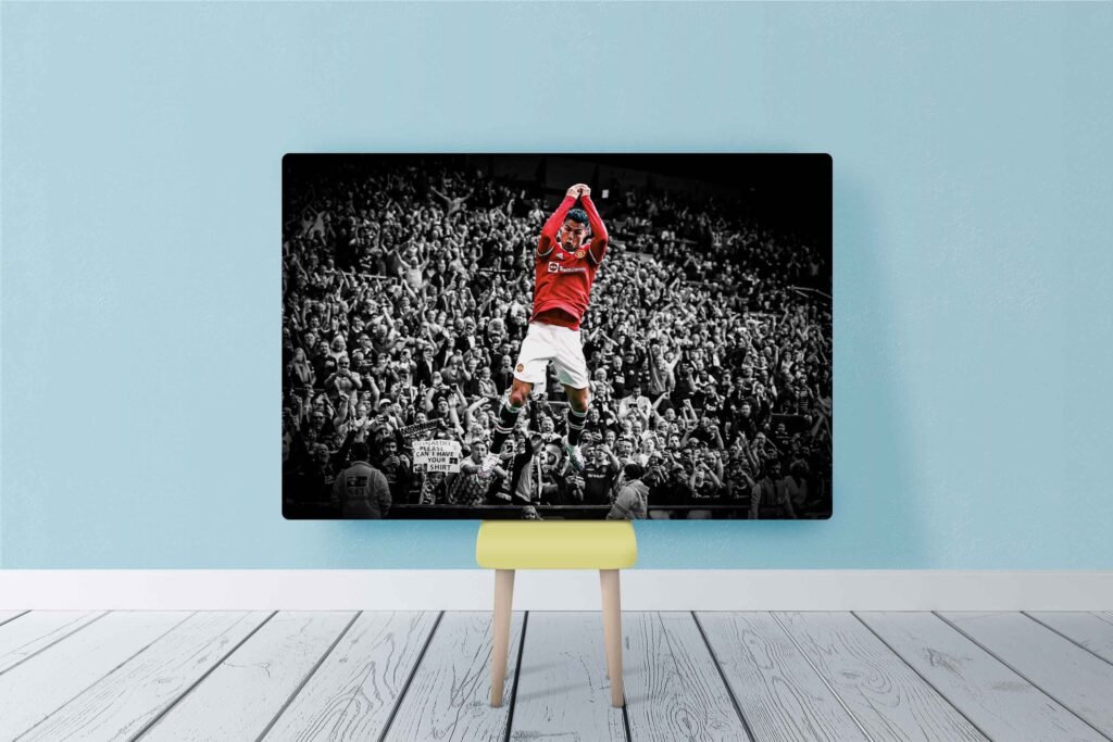 Cristiano Ronaldo Poster, Manchester United Football Canvas Wall art print, Soccer Sports poster - Image 5