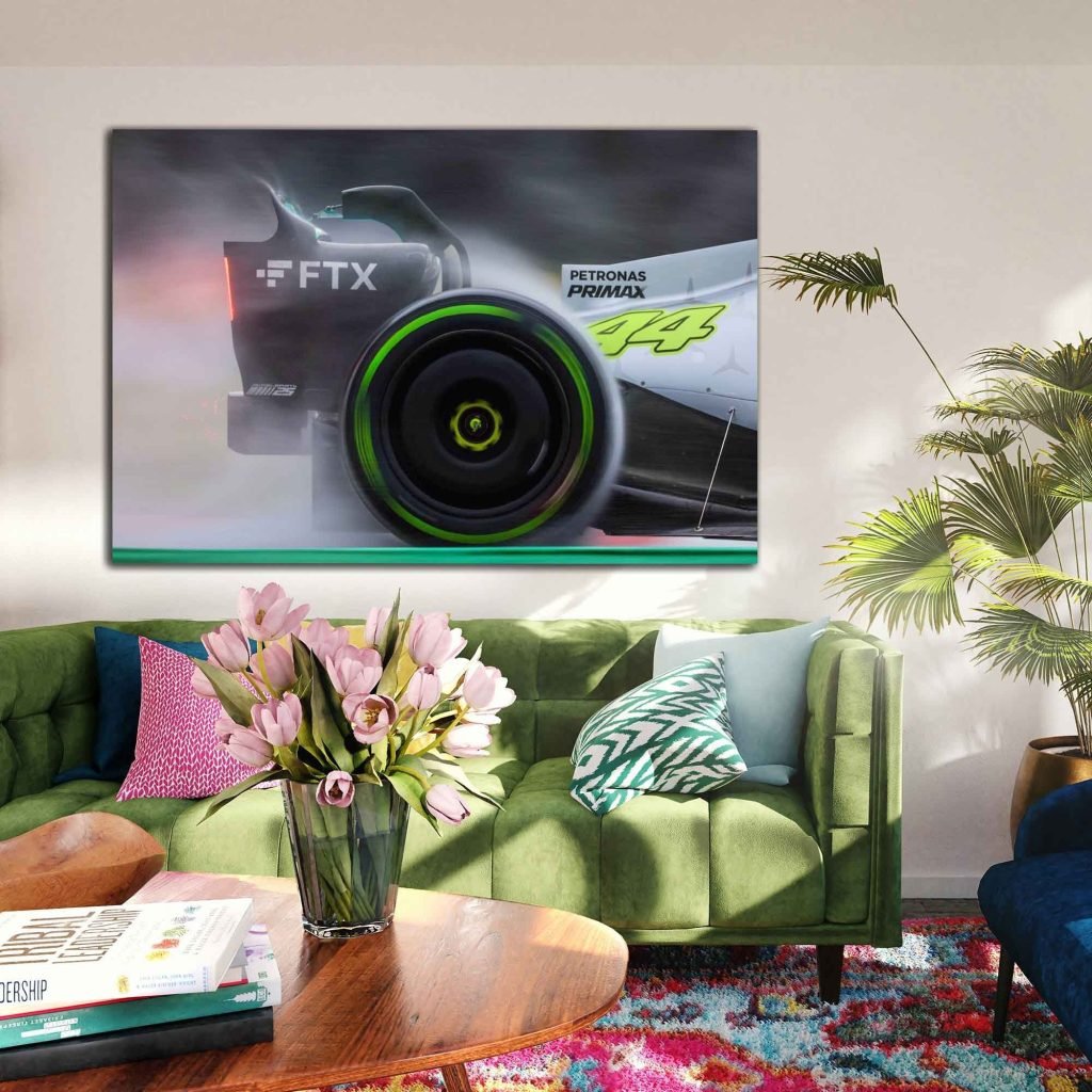 Lewis Hamilton Poster, Formula 1 canvas wall art, Mercedes 2022 Formula 1, Sports poster - Image 8