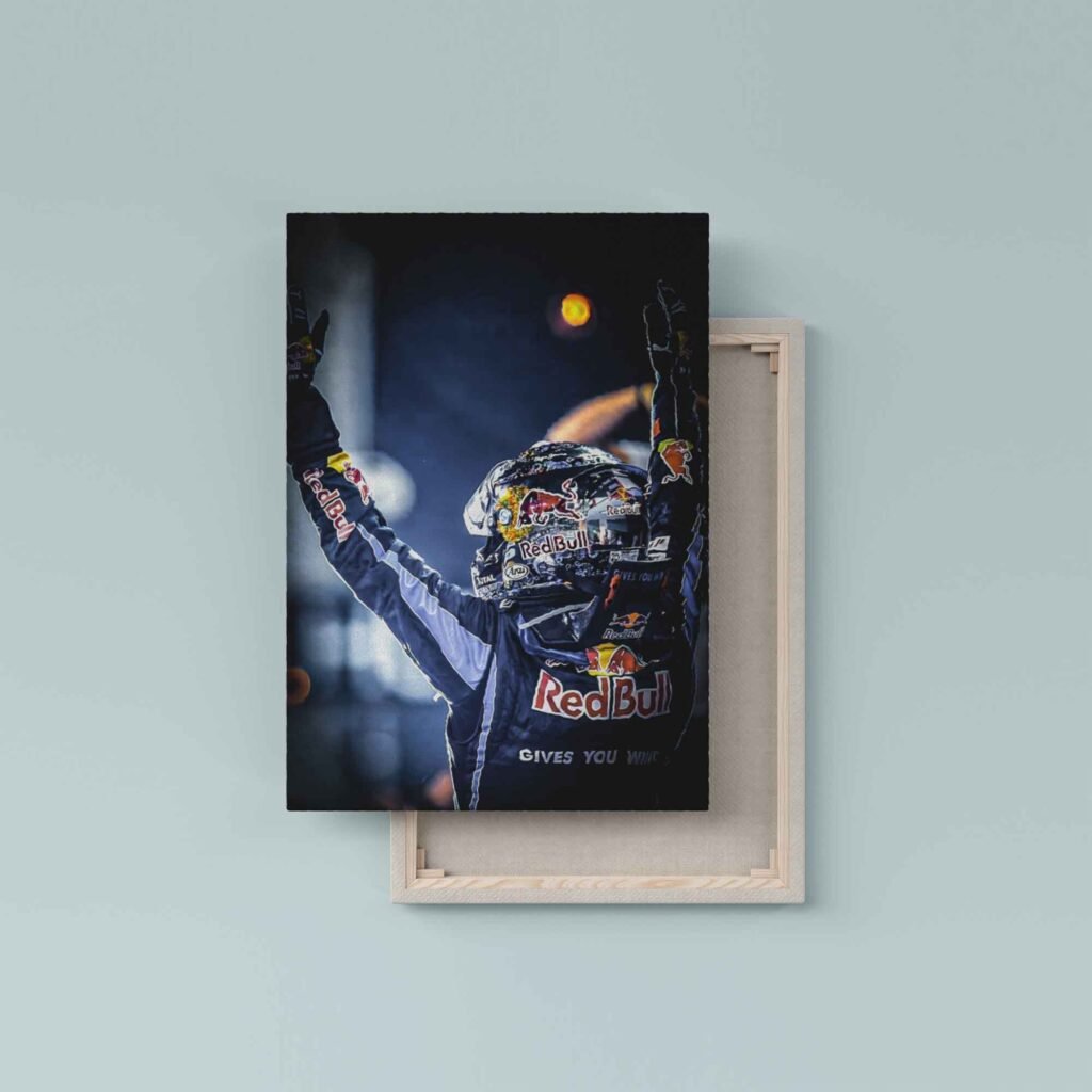 Sebastian Vettel Poster, Red Bull Racing Canvas Wall Art, Formula 1 legend, Ferrari F1 legend - Image 6
