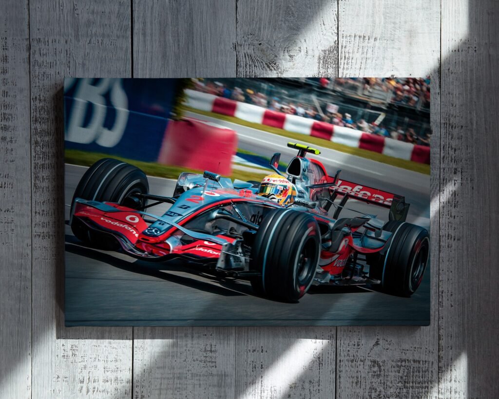 Lewis Hamilton Poster, Formula 1 canvas wall art, Mclaren 2007 Poster PrintMercedes World  Wall Art  Him - Image 3