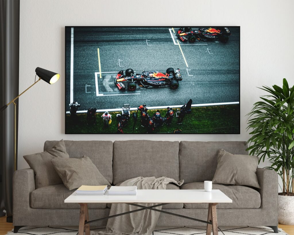 Checo Perez poster, Sergio Perez poster, Formula 1 Red Bull Racing print, F1 canvas wall art - Image 3