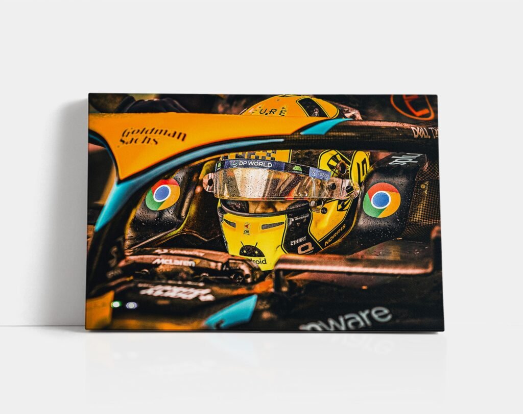 Lando Norris poster, Mclaren F1 star Canvas Wall art, Formula 1 Gift idea for F1 fan - Image 5