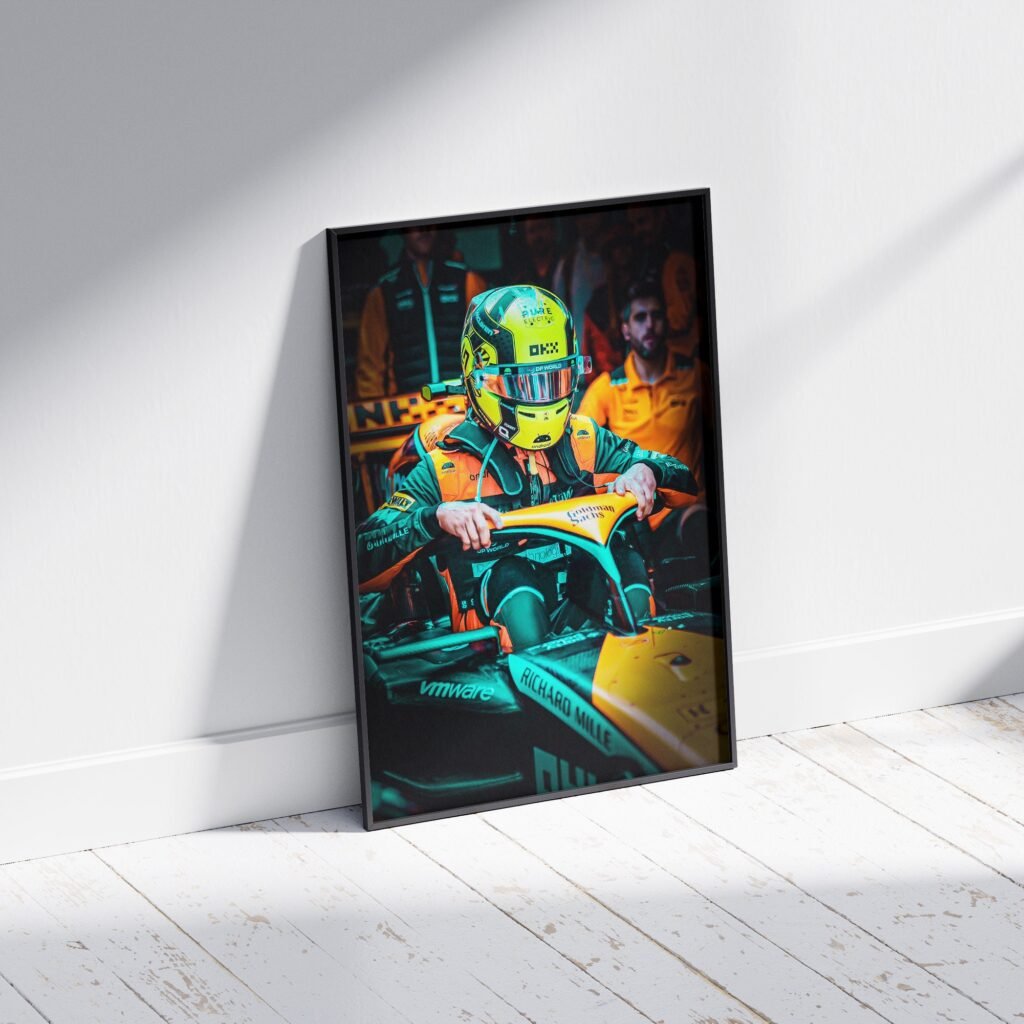 Lando Norris poster, Mclaren rising star Canvas Wall art, Gift idea for F1 fan - Image 6