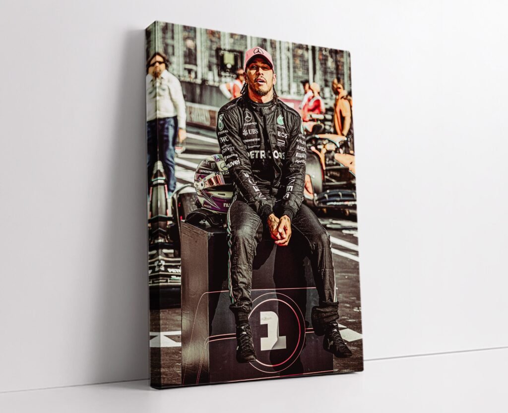 Lewis Hamilton Poster, Formula 1 canvas wall art, Mercedes Sports poster - Image 5