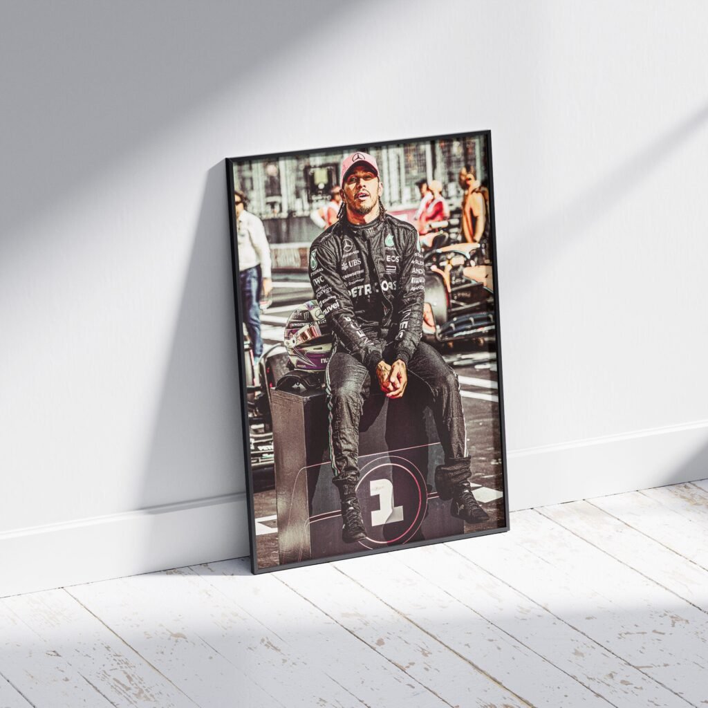 Lewis Hamilton Poster, Formula 1 canvas wall art, Mercedes Sports poster - Image 7