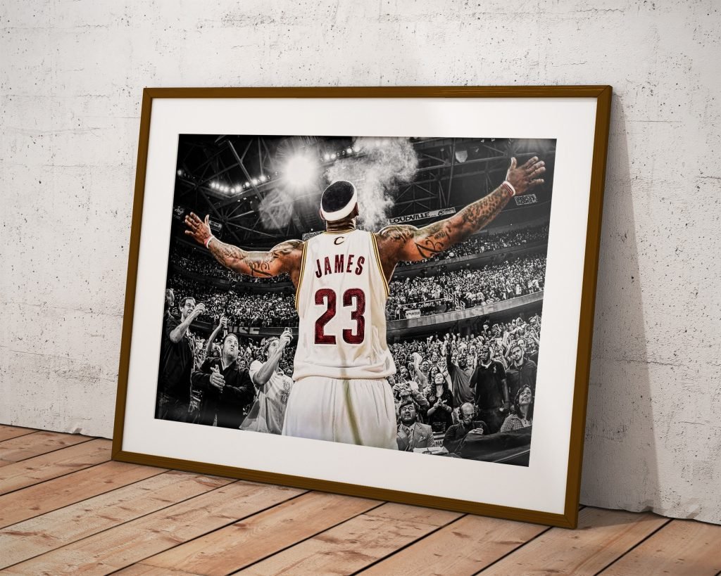 Lebron James championship poster, NBA Cleveland Cavaliers Wall art, Basketball Canvas, iconic sports poster - Image 7