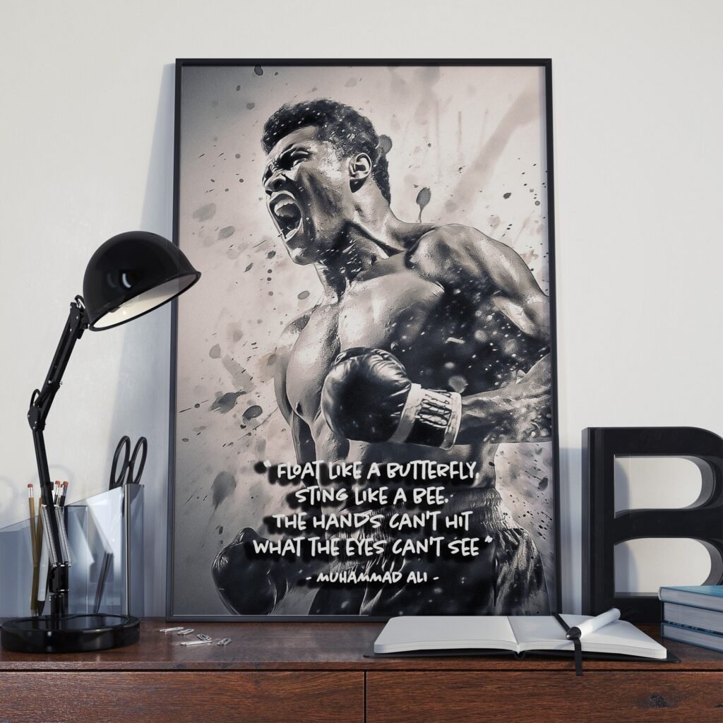 Muhammad Ali Poster, boxing poster print - Boxing Canvas wall art - Sports poster - Image 7