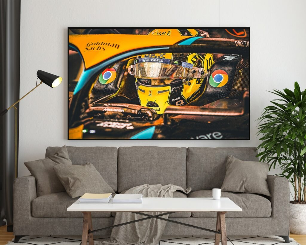 Lando Norris poster, Mclaren F1 star Canvas Wall art, Formula 1 Gift idea for F1 fan - Image 3