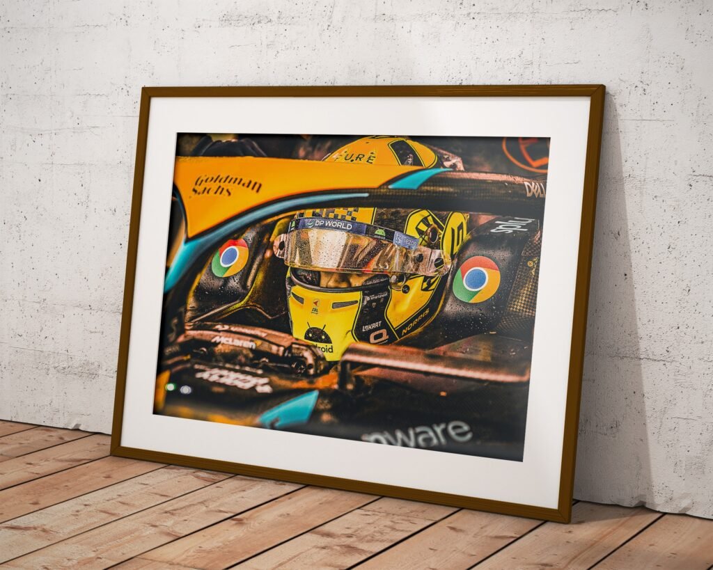 Lando Norris poster, Mclaren F1 star Canvas Wall art, Formula 1 Gift idea for F1 fan - Image 7