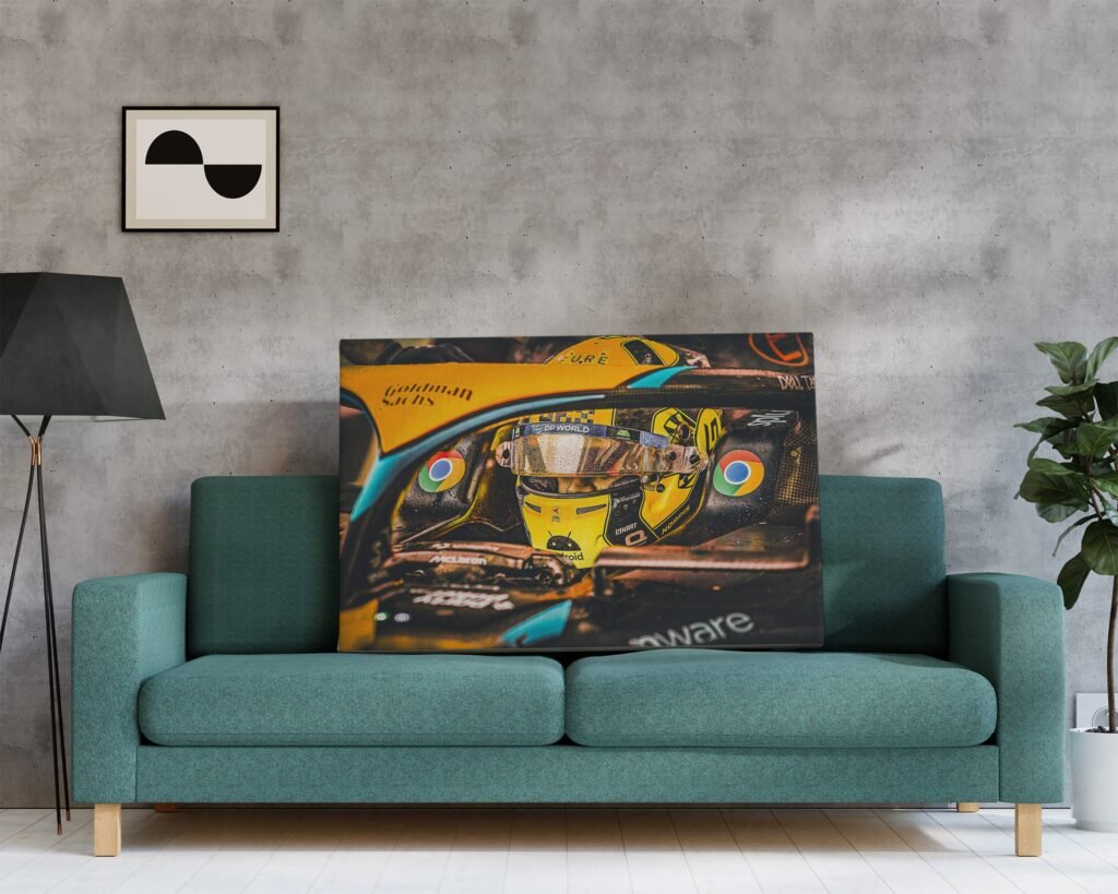 Lando Norris poster, Mclaren F1 star Canvas Wall art, Formula 1 Gift idea for F1 fan - Image 8