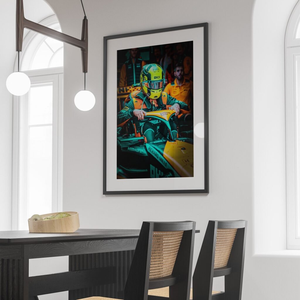 Lando Norris poster, Mclaren rising star Canvas Wall art, Gift idea for F1 fan - Image 5