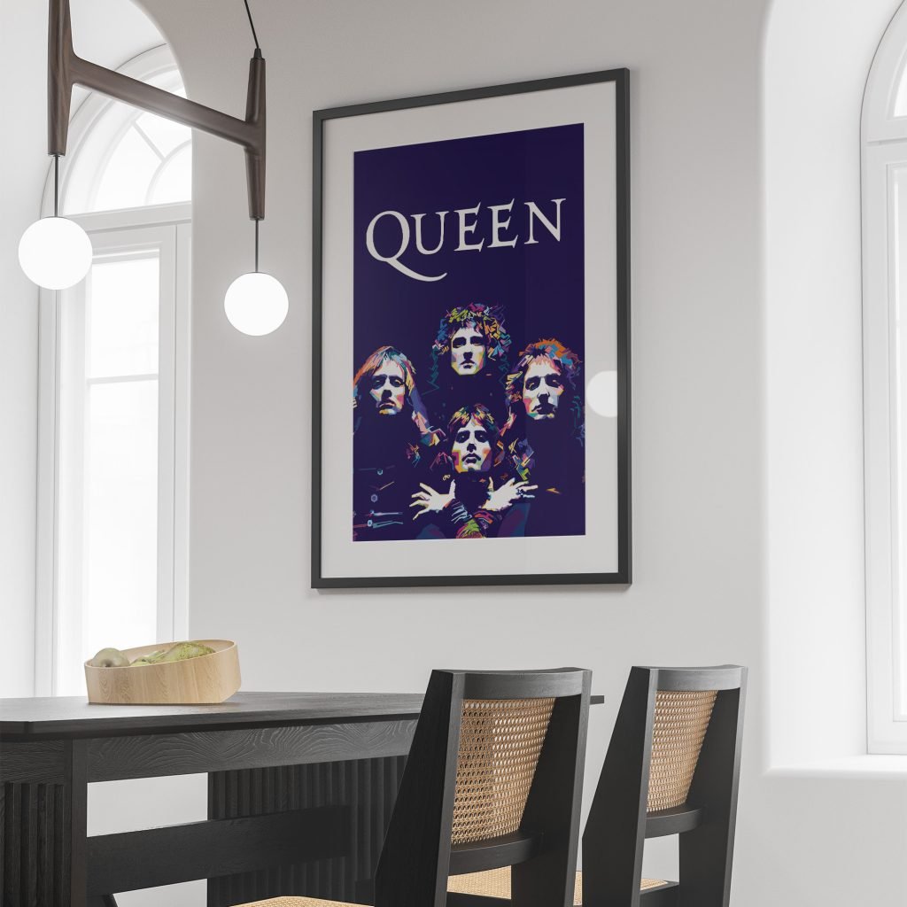 Queen poster, Freddie Mercury poster, Queen Band Music Canvas wall art print, Bohemian Rhapsody - Image 6