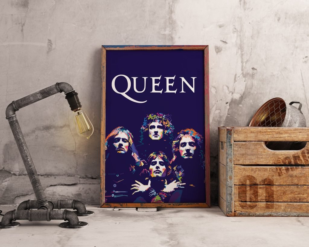 Queen poster, Freddie Mercury poster, Queen Band Music Canvas wall art print, Bohemian Rhapsody - Image 8