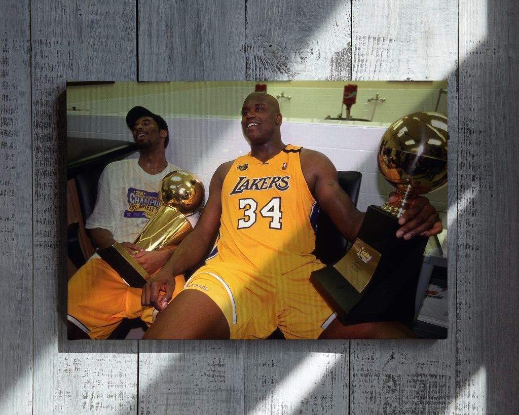 Shaq and Kobe Bryant championship Poster, Mamba mentality, NBA print, Lakers Wall Art, Basketball print - Image 3