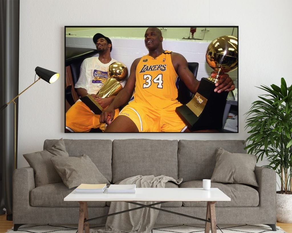 Shaq and Kobe Bryant championship Poster, Mamba mentality, NBA print, Lakers Wall Art, Basketball print - Image 4