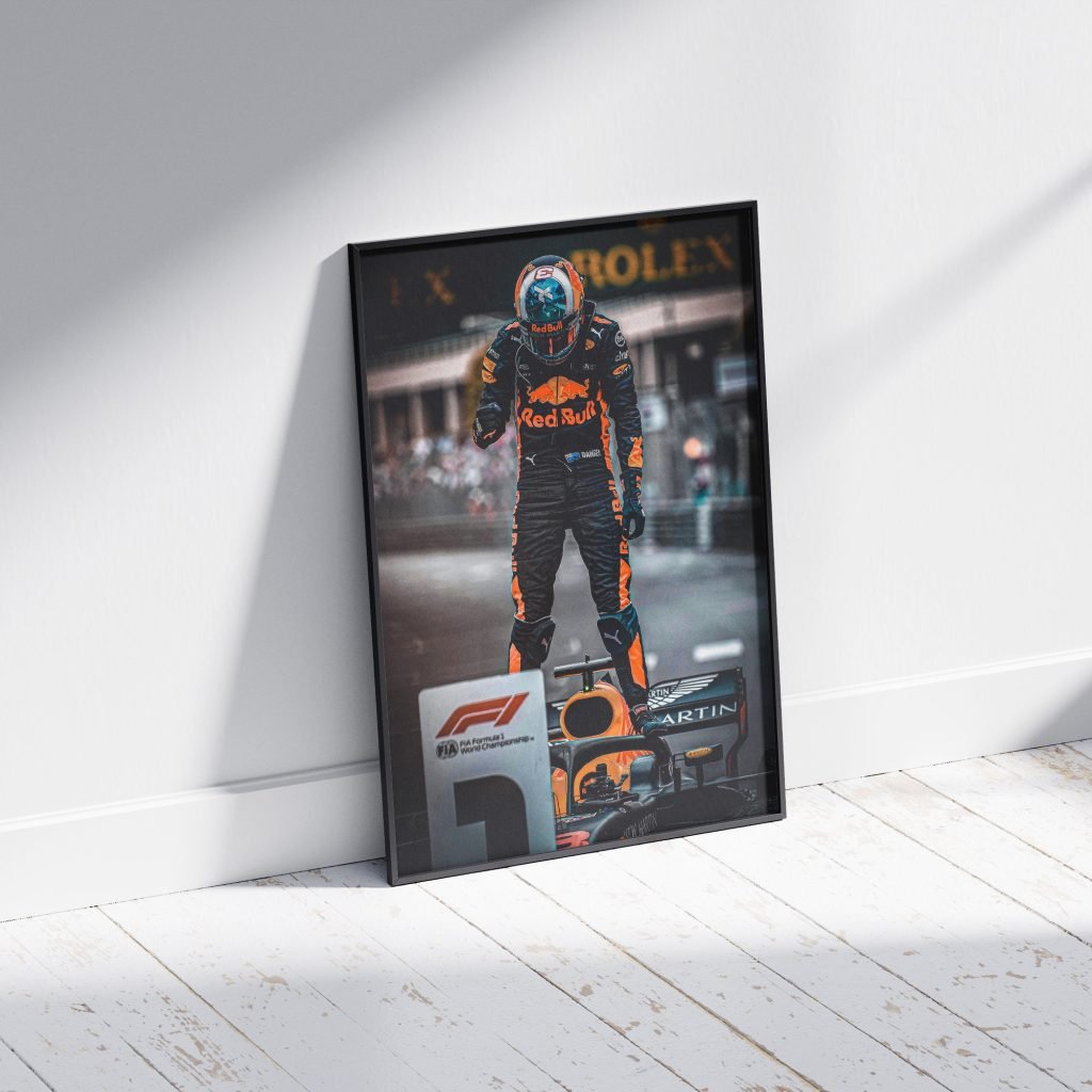 Daniel Ricciardo Poster print - Red Bull Racing Monaco GP Canvas Wall Art - Gift Idea for F1 fans - Image 7