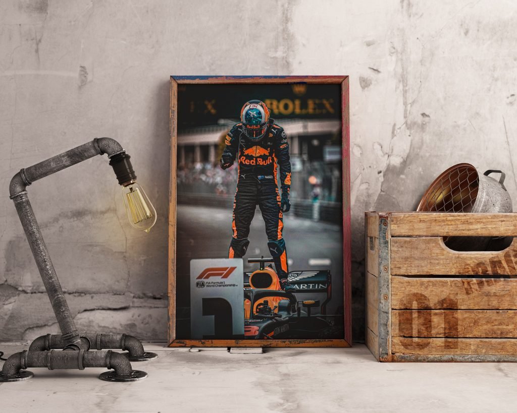Daniel Ricciardo Poster print - Red Bull Racing Monaco GP Canvas Wall Art - Gift Idea for F1 fans - Image 8