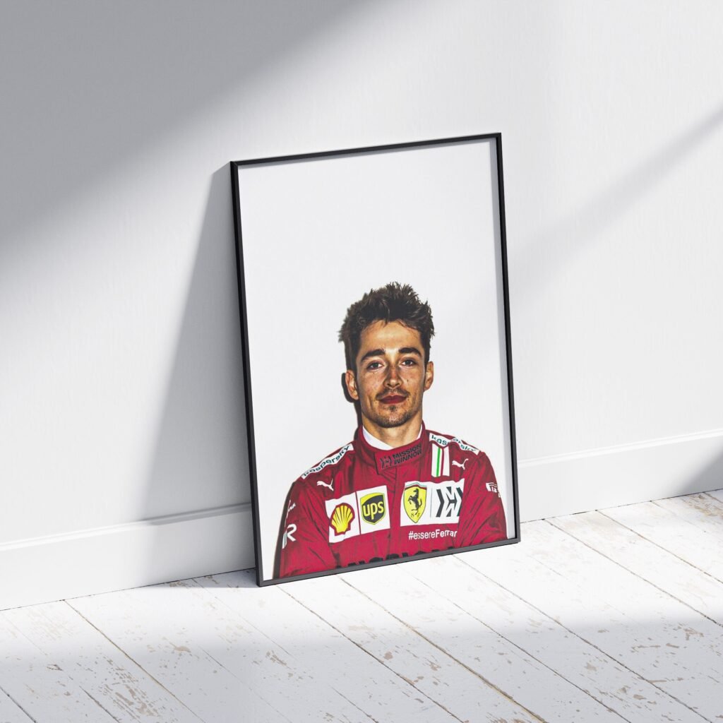 F1 Charles Leclerc Poster print - Formula 1 Canvas Wall Art - Ferrari Wall Art - F1 gift idea for him - Image 7