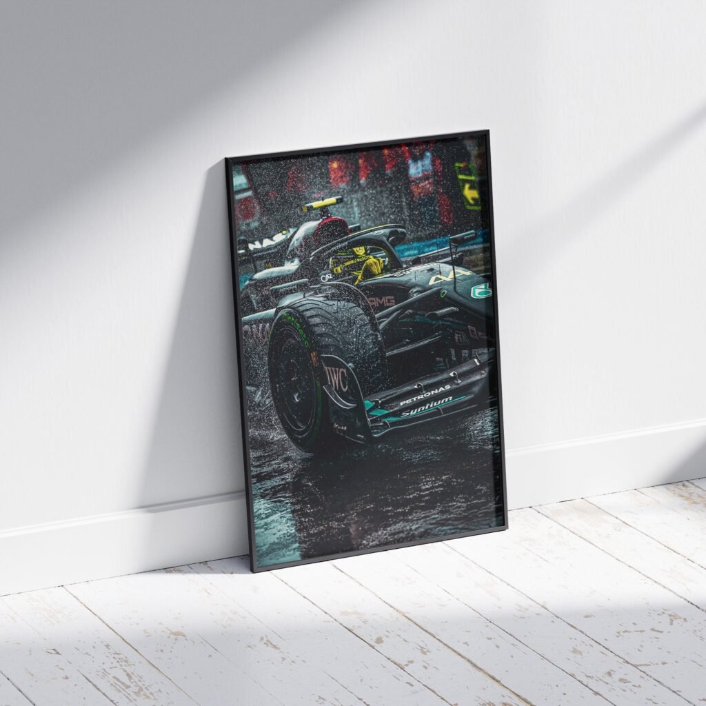 Lewis Hamilton Poster, Formula 1 canvas wall art, Poster wall artMercedes  or Poster printSports poster - Image 6