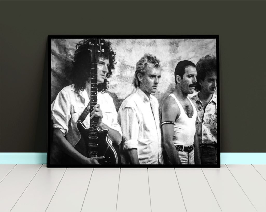 Queen poster, Freddie Mercury and Queen Band Music Canvas wall art print, Gift idea for Rock Music fans - Image 4