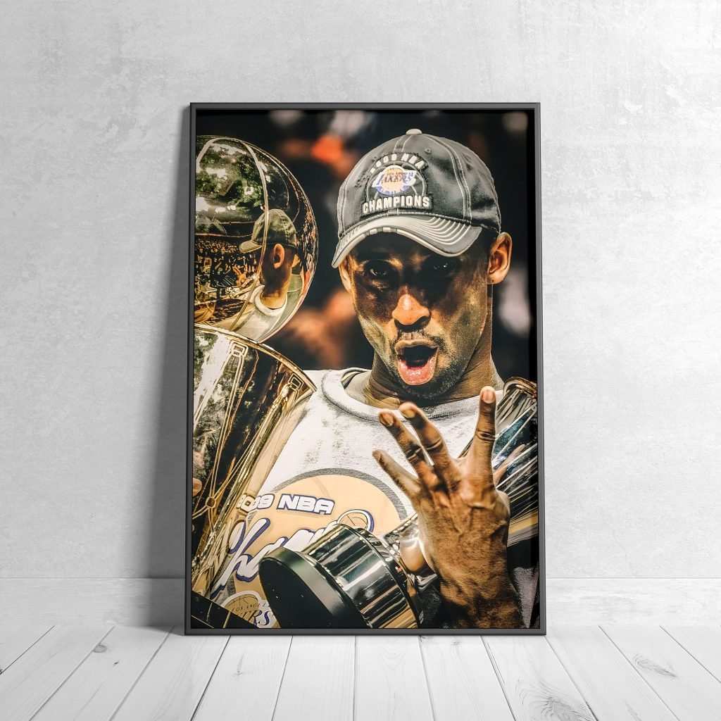 Kobe Bryant championship Poster, Mamba mentality, NBA print, Lakers Wall Art, Basketball print - Image 5
