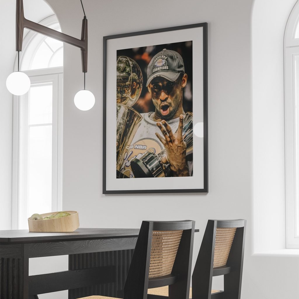 Kobe Bryant championship Poster, Mamba mentality, NBA print, Lakers Wall Art, Basketball print - Image 6