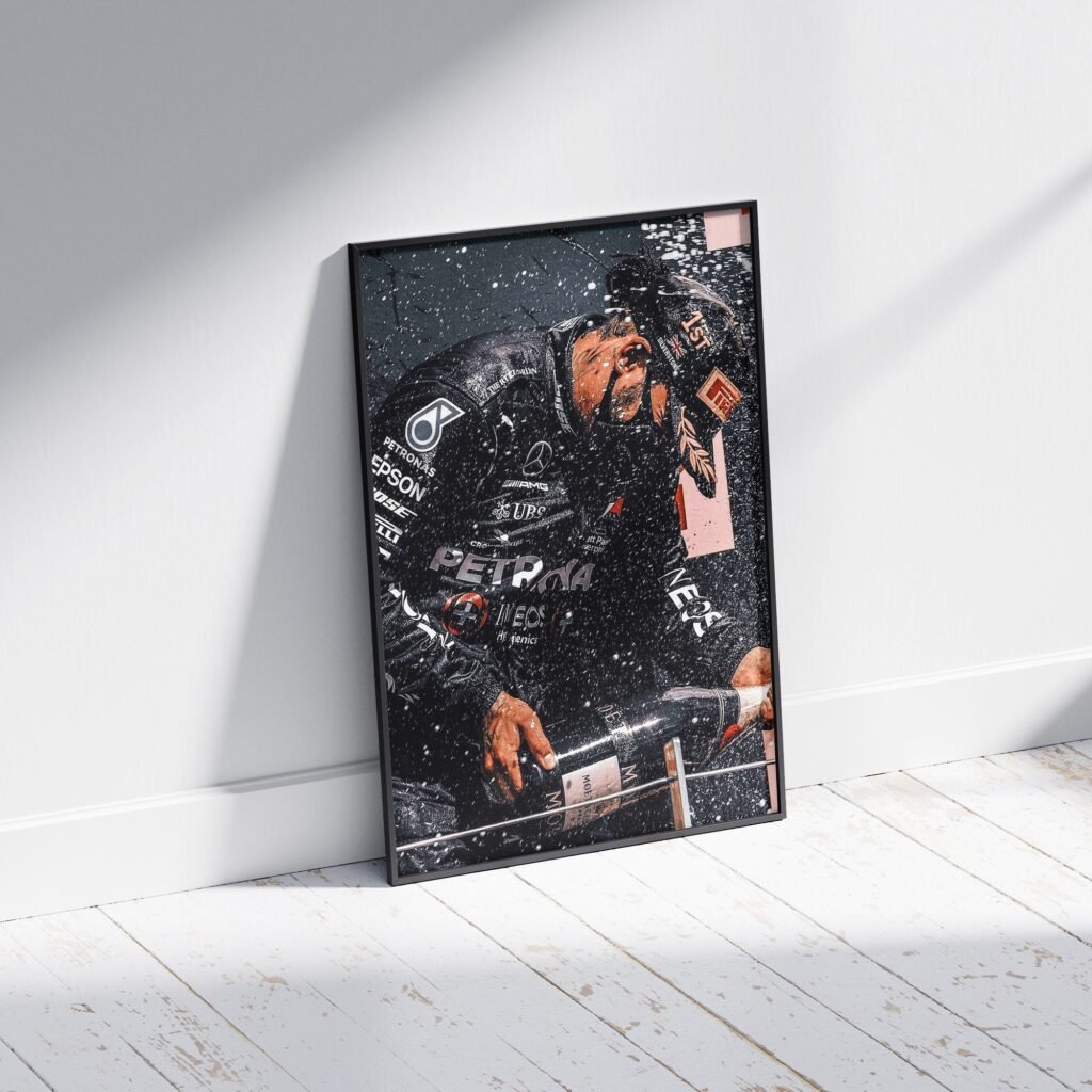 Lewis Hamilton Poster, Formula 1 canvas wall art, print or Mercedes AMG F1, Sports poster - Image 7