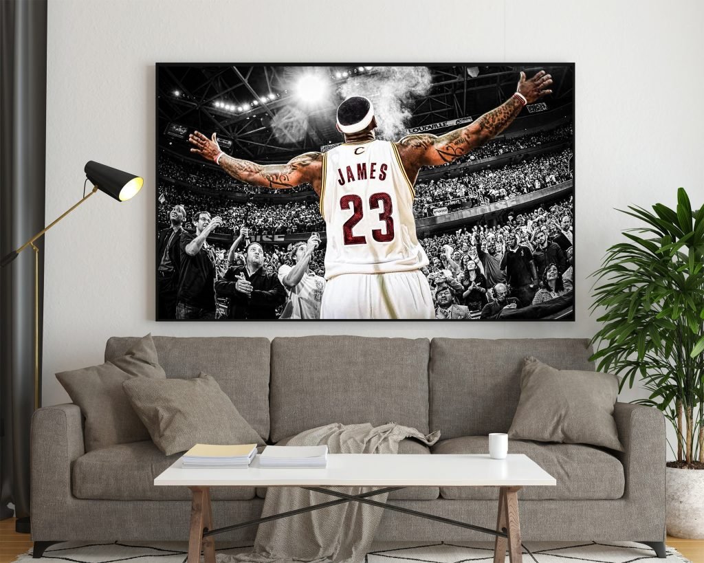 Lebron James championship poster, NBA Cleveland Cavaliers Wall art, Basketball Canvas, iconic sports poster - Image 3