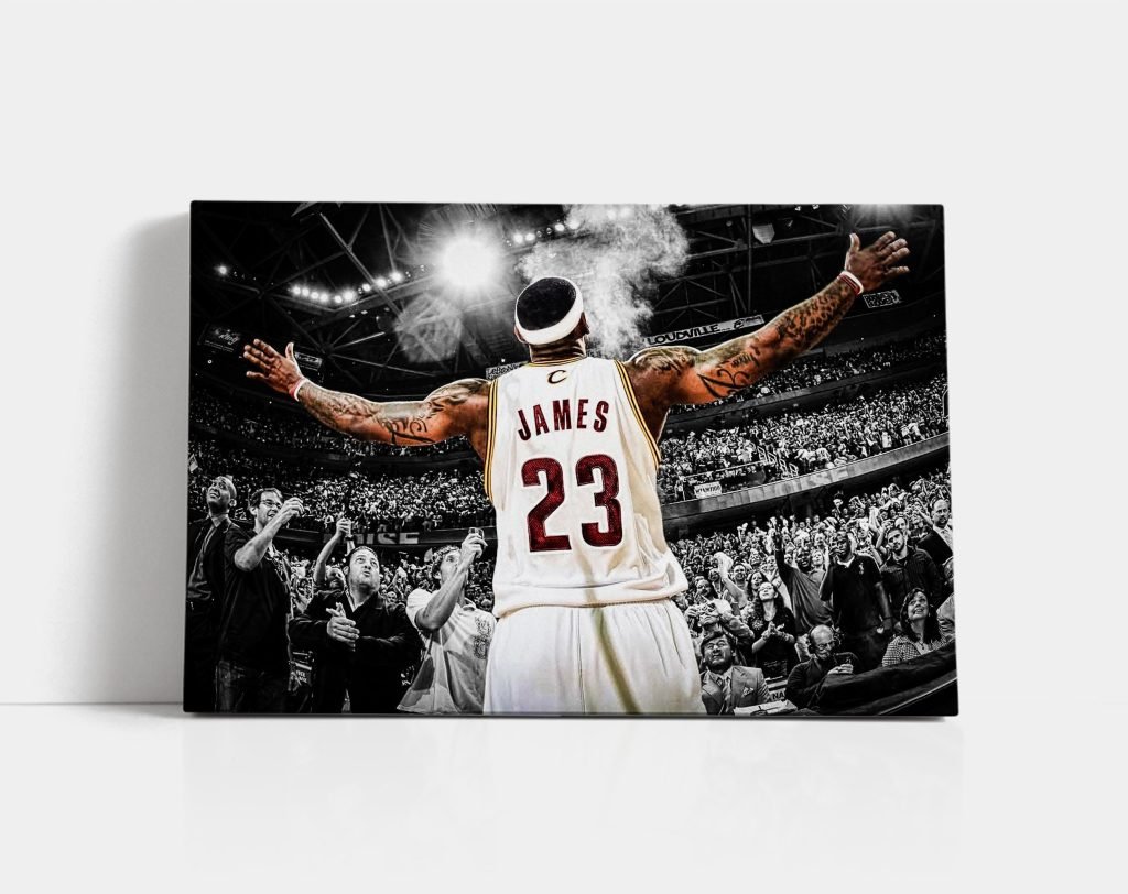 Lebron James championship poster, NBA Cleveland Cavaliers Wall art, Basketball Canvas, iconic sports poster - Image 5