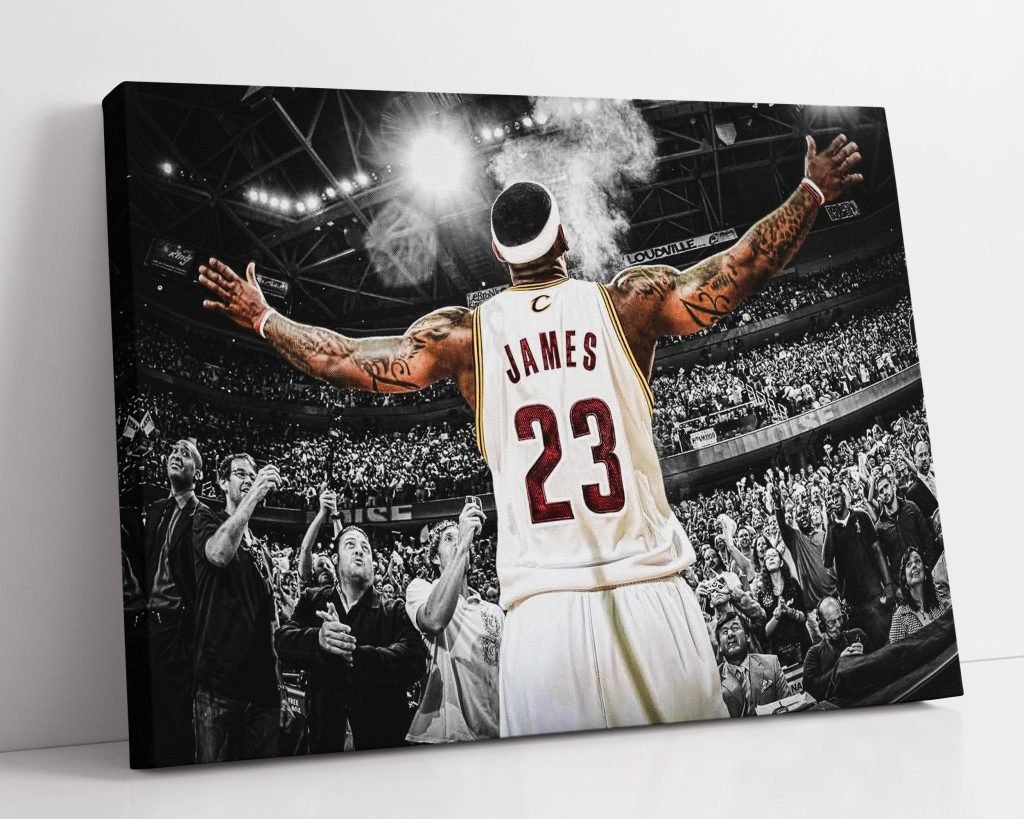Lebron James championship poster, NBA Cleveland Cavaliers Wall art, Basketball Canvas, iconic sports poster - Image 6