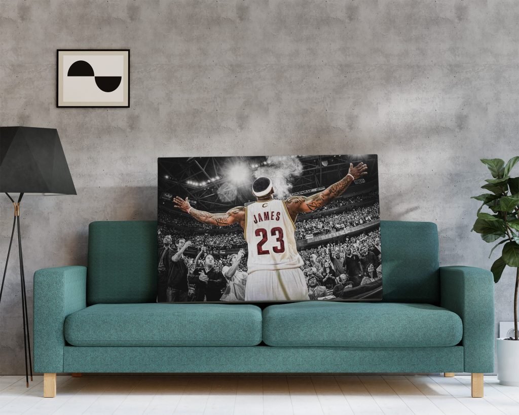 Lebron James championship poster, NBA Cleveland Cavaliers Wall art, Basketball Canvas, iconic sports poster - Image 8