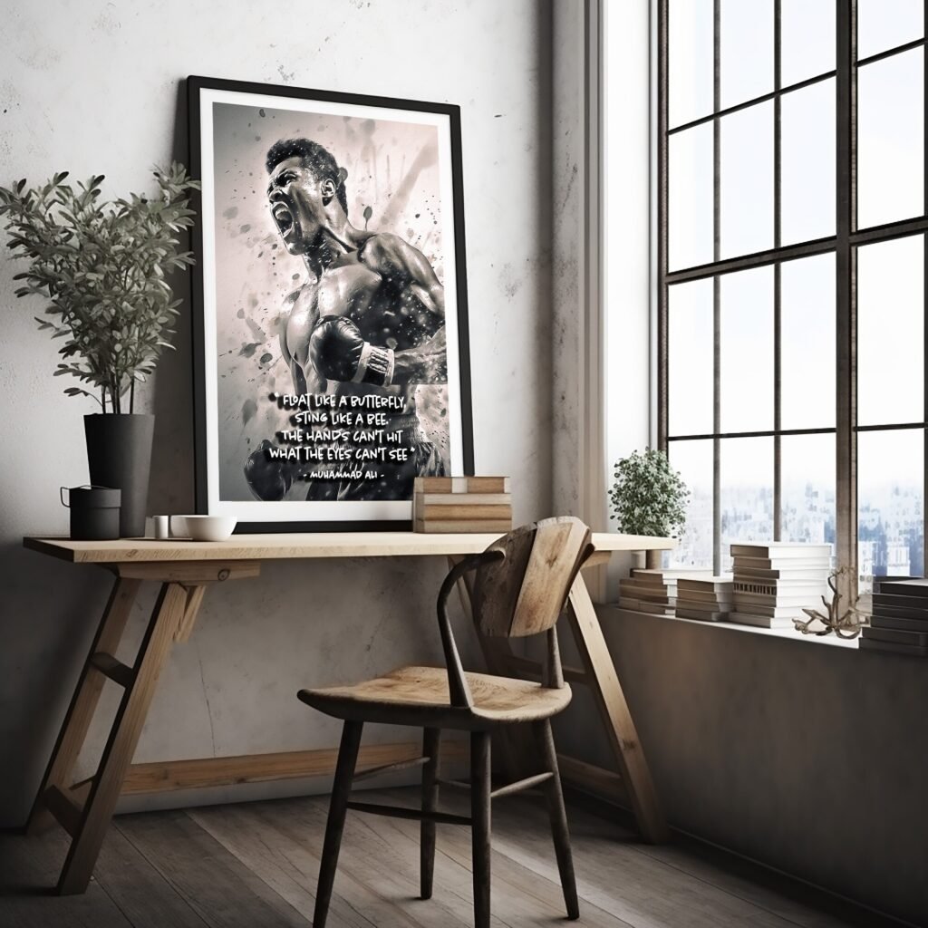 Muhammad Ali Poster, boxing poster print - Boxing Canvas wall art - Sports poster - Image 3