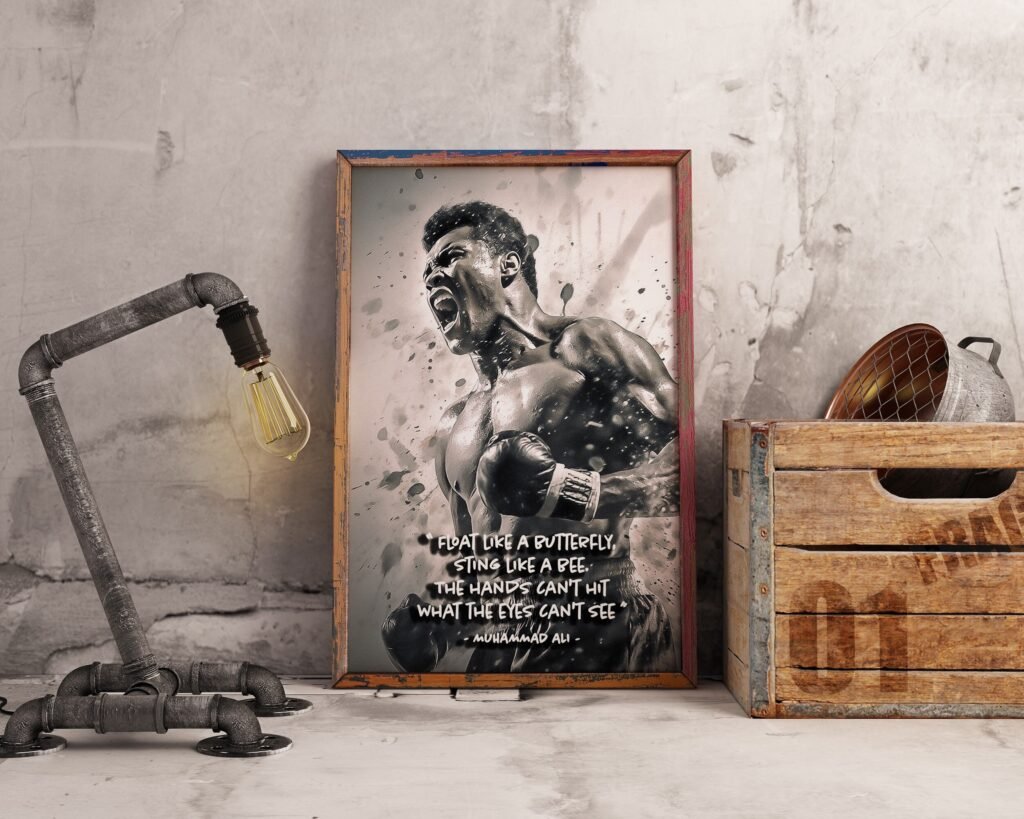 Muhammad Ali Poster, boxing poster print - Boxing Canvas wall art - Sports poster - Image 8