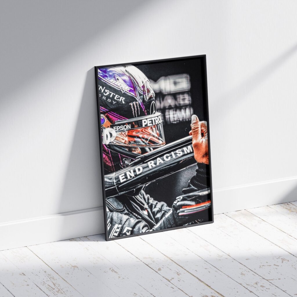 Lewis Hamilton Poster, Formula 1 canvas wall art, print or Mercedes AMG F1, Sports poster - Image 6