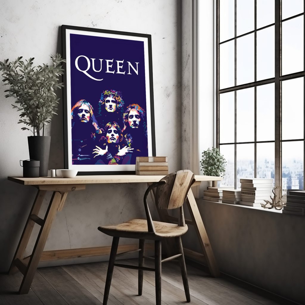 Queen poster, Freddie Mercury poster, Queen Band Music Canvas wall art print, Bohemian Rhapsody - Image 3