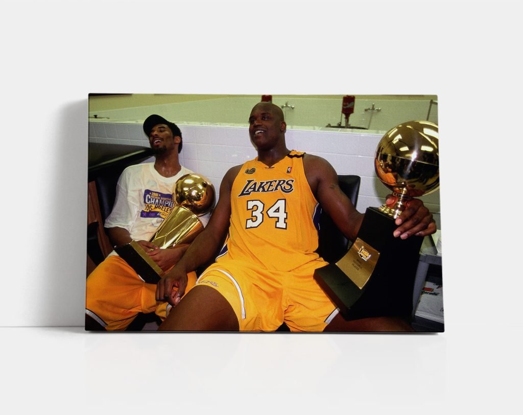 Shaq and Kobe Bryant championship Poster, Mamba mentality, NBA print, Lakers Wall Art, Basketball print - Image 6