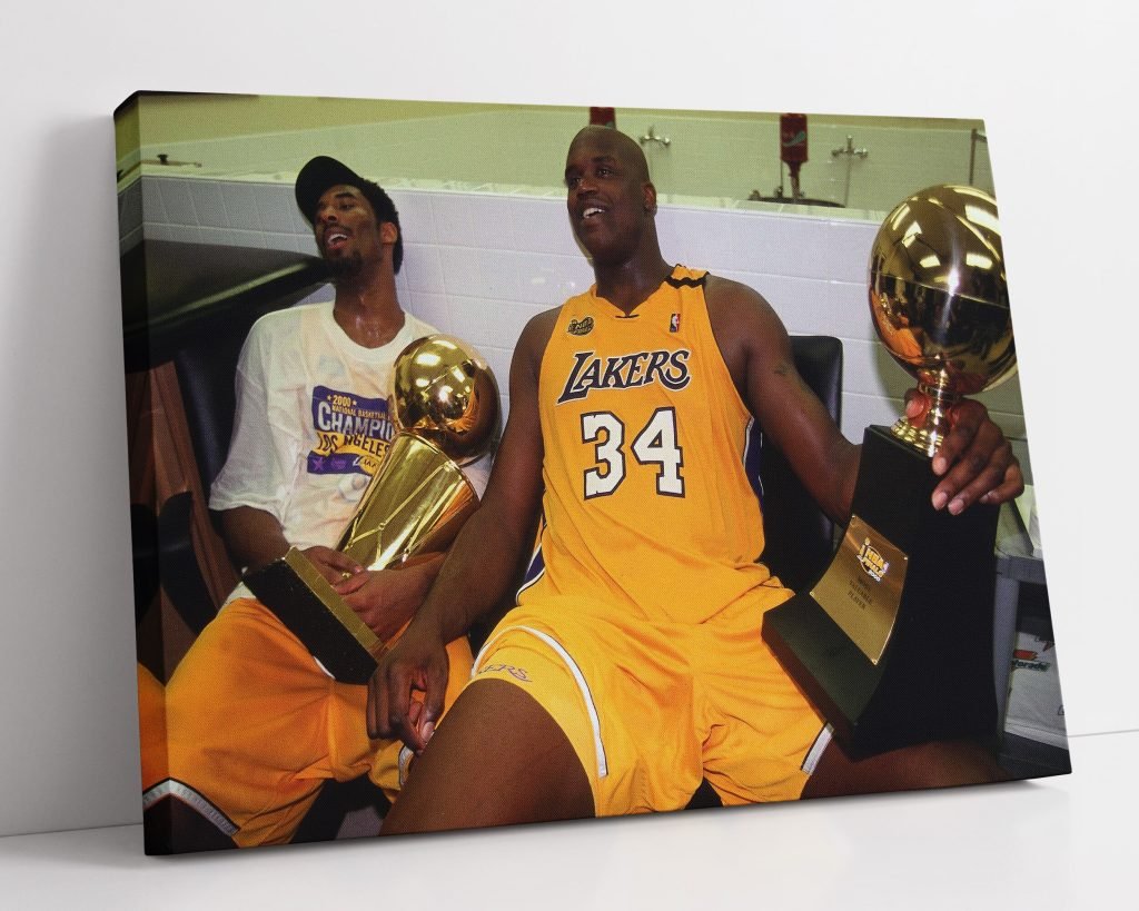 Shaq and Kobe Bryant championship Poster, Mamba mentality, NBA print, Lakers Wall Art, Basketball print - Image 7