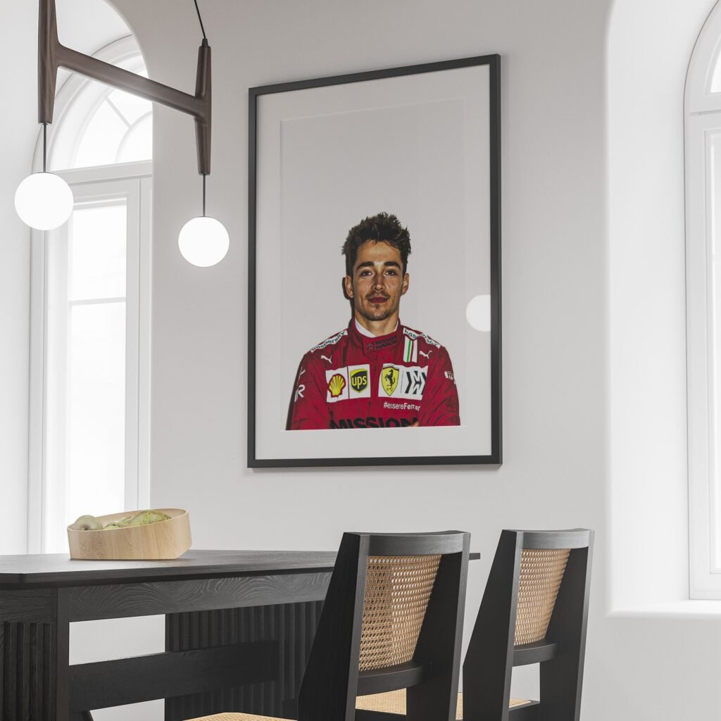 F1 Charles Leclerc Poster print - Formula 1 Canvas Wall Art - Ferrari Wall Art - F1 gift idea for him - Image 6