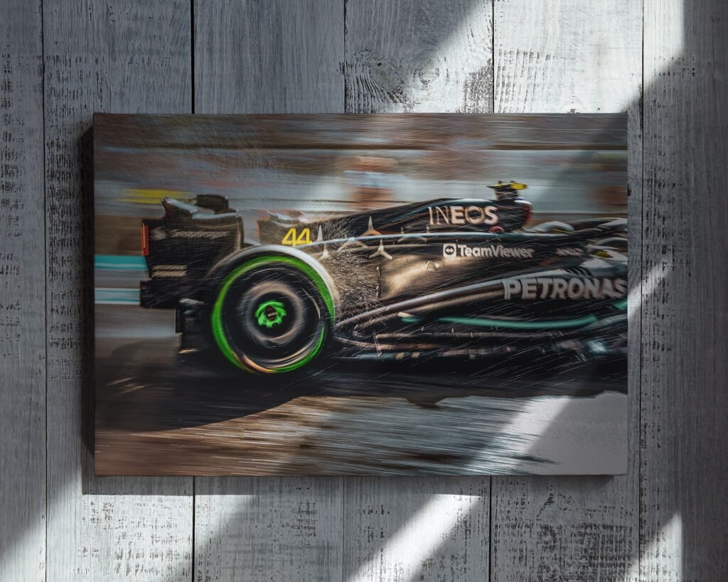 Lewis Hamilton Poster, Formula 1 canvas wall art, Poster wall artMercedes  or Poster printSports poster - Image 4